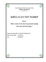 Bàn về yếu tố văn hóa trong doanh nghiệp Việt Nam thời kì hội nhập