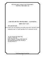 CHUYÊN đề ôn THI đh cđ   ôn LUYỆN các tác PHẨM văn XUÔI LÃNG mạn “HAI đứa TRẺ”  (THẠCH LAM) và “CHỮ NGƯỜI tử tù” (NGUYỄN TUÂN)