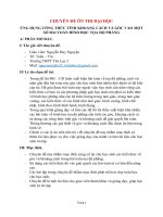 Chuyên đề môn toán ỨNG DỤNG CÔNG THỨC TÍNH KHOẢNG CÁCH và góc vào một số bài TOÁN HÌNH học tọa độ PHẲNG 