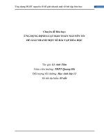 chuyên đề hóa học ứng dụng định luật bảo toàn nguyên tố để giải nhanh một số bài tập hóa học