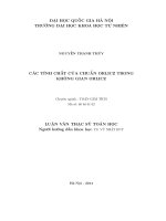 Các tính chất của chuẩn orlicz trong không gian orlicz 