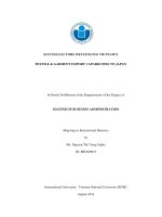 Success factors influencing vietnams textile  garment export capabilities to japan