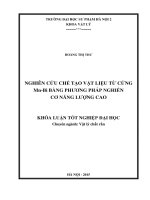 Nghiên cứu chế tạo vật liệu từ cứng mn bi bằng phương pháp nghiền cơ năng lượng cao