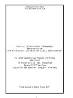 CHUYÊN đề địa lý rèn kĩ NĂNG BIỂU đồ, NHẬN xét và GIẢI THÍCH BIỂU đồ 