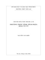 phương pháp tính tích phân hàm vô tỉ 