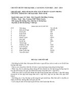 CHUYÊN đề  một số DẠNG bài tập về HOÁN vị GEN TRONG CHƯƠNG TRÌNH ôn THI đại học môn SINH 