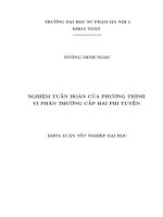 Nghiệm tuần hoàn của phương trình vi phân thường cấp hai phi tuyến