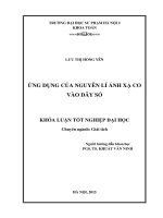 Ứng dụng của nguyên lí ánh xạ co vào dãy số
