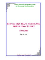 Báo cáo hiện trạng môi trường Thành phố cần thơ 2010