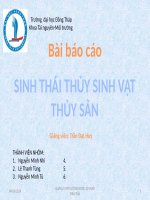 Bài thuyết trình muối dinh dưỡng và vai trò của muối dinh dưỡng trong nuôi trồng thủy sản