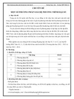 MỘT số PHƯƠNG PHÁP GIẢI hệ  PHƯƠNG TRÌNH đại số 