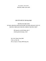 “HƯỚNG dẫn học SINH sử DỤNG PHƯƠNG PHÁP hàm số để GIẢI một số DẠNG TOÁN về PHƯƠNG TRÌNH, bất PHƯƠNG TRÌNH ở TRƯỜNG THPT” 