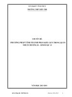 PH ƯƠNG PHÁP t ÍNH TH ÀNH PHẦN KIỂU GEN TRONG QUẦN THỂ ở CHƯƠNG II – SINH h ọc 12 