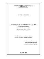 Một số vấn đề về bài toán ba vật thể và tính hỗn độn