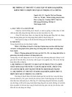 HỆ THỐNG lý THUYẾT và bài tập về KIM LOẠI KIỀM KIỀM THỔ và hợp CHẤT QUAN TRỌNG của CHÚNG 