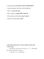 Tên chuyên đề các DẠNG TOÁN về PHÉP đếm 