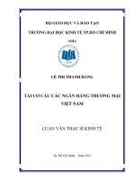 Tái cơ cấu các ngân hàng thương mại việt nam 