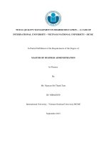 Total quality management in higher education a case of international university   vietnam national university   HCMC