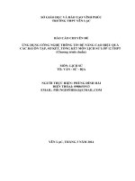 ỨNG DỤNG CÔNG NGHỆ THÔNG TIN để NÂNG CAO HIỆU QUẢ các bài ôn tập, sơ kết, TỔNG kết môn LỊCH sử lớp 12 THPT 