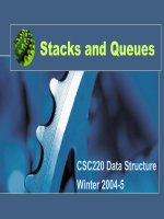 Stacks And Queues - CSC220 Data Structure Winter 2004-5