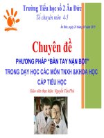 Chuyên đề  PHƯƠNG PHÁP “BÀN TAY NẶN BỘT” TRONG DẠY HỌC CÁC MÔN TNXH &KHOA HỌC CẤP TIỂU HỌC