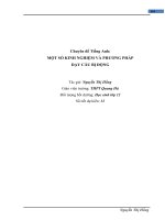 chuyên đề tiếng anh một số kinh nghiệm và phương pháp dạy câu bị động
