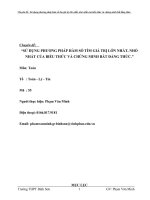 “SỬ DỤNG PHƯƠNG PHÁP hàm số tìm GIÁ TRỊ lớn NHẤT, NHỎ  NHẤT của BIỂU THỨC và CHỨNG MINH bất ĐẲNG THỨC ” 