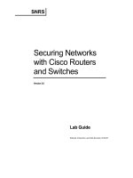 CCNA Lab - Securing Networks With Cisco Routers And Switches