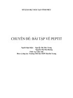 CHUYÊN đề bài tập về PEPTIT 