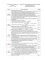 HƯỚNG DẪN CHẤM THI TUYỂN SINH LỚP 10 THPT NĂM HỌC 2014  2015 Môn: Sinh học (Đề chuyên)