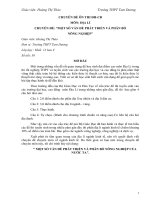 CHUYÊN đề “một số vấn đề PHÁT TRIỂN và PHÂN bố NÔNG NGHIỆP 