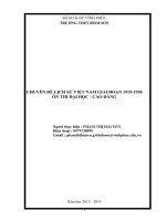 CHUYÊN đề LỊCH sử VIỆT NAM GIAI đoạn 1919 1930 ôn THI đại học   CAO ĐẲNG 