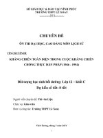 KHÁNG CHIẾN TOÀN DIỆN TRONG CUỘC KHÁNG CHIẾN CHỐNG THỰC dân PHÁP (1946   1954) 