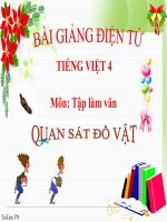 Bài giảng tiếng việt 4 tuần 15 bài tập làm văn   quan sát đồ vật 