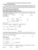 PHƯƠNG PHÁP sử DỤNG PHƯƠNG TRÌNH ION THU gọn 