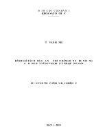Đánh giá tác động của nước biển dâng đến sự biến động sử dụng đất vùng ven biển tỉnh quảng nam 