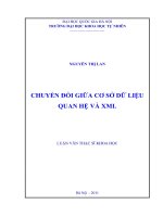 Chuyển đổi giữa cơ sở dữ liệu quan hệ và XML 