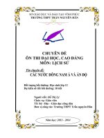 CHUYÊN đề các nước ĐÔNG NAM á và ấn độ 