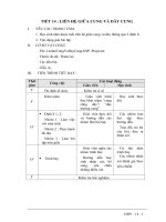 giáo án TIẾT 14  LIÊN hệ GIỮA CUNG và dây CUNG 