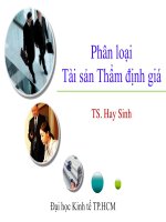 Phân loại tài sản thẩm định giá   TS  hay sinh