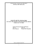 BÁO cáo CHUYÊN đề văn học kỹ NĂNG VIẾT mở bài, THÂN bài, kết bài TRONG NGHỊ LUẬN văn học 