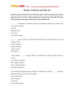 Bài tập ôn thi Đại học môn tiếng Anh