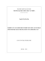 Luận văn thạc sỹ nghiên cứu xác định một số hợp chất hữu cơ có hoạt tính sinh học bằng phương pháp von   ampe hòa tan 