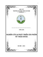Tiểu luận nghiên cứu phát triển rd đại học dược hà nội
