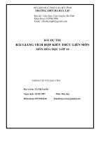 sáng kiến kinh nghiệm tích hợp liên môn hóa học 10