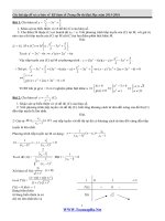 các bài tập khảo sát hàm số dễ và khó ôn thi tốt nghiệp năm 2014 - 2015