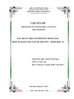 Xây dựng một số phương pháp giải một số dạng bài tập di truyền – sinh học 12 