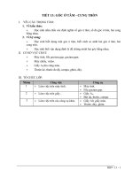 giáo án TIẾT 13 góc ở tâm   CUNG TRÒN 