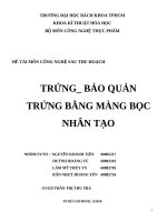 ĐỀ TÀI MÔN CÔNG NGHỆ SAU THU HOẠCH   TRỨNG_ BẢO QUẢN TRỨNG BẰNG MÀNG BỌC NHÂN TẠO