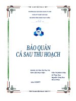 Bảo quản cá sau thu hoạch
